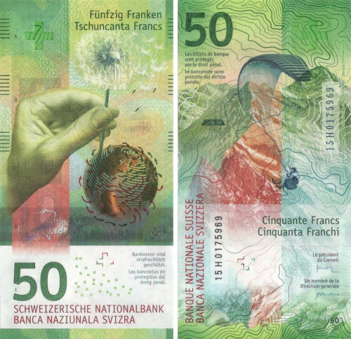 фото Швейцария 50 франков 2017 UNC (P77)