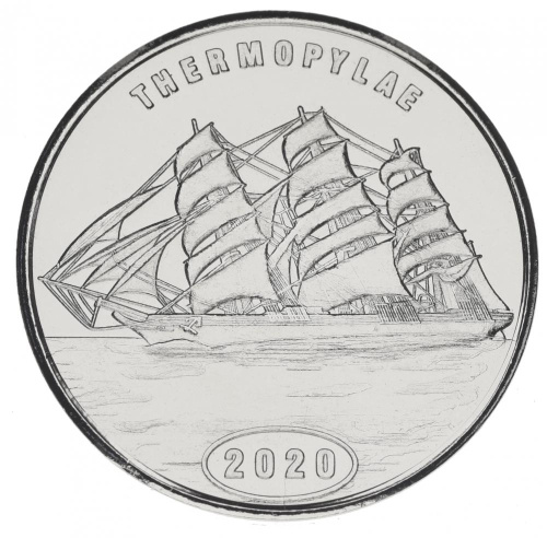 фото Остров Флорес 1 доллар 2020 UNC Индонезия Корабль Парусник - Фермопилы