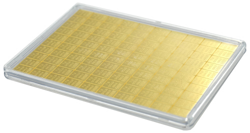 фото Инвестиционный золотой штампованный слиток Золото Au 999,9 1 грамм Valcambi (Швейцария)