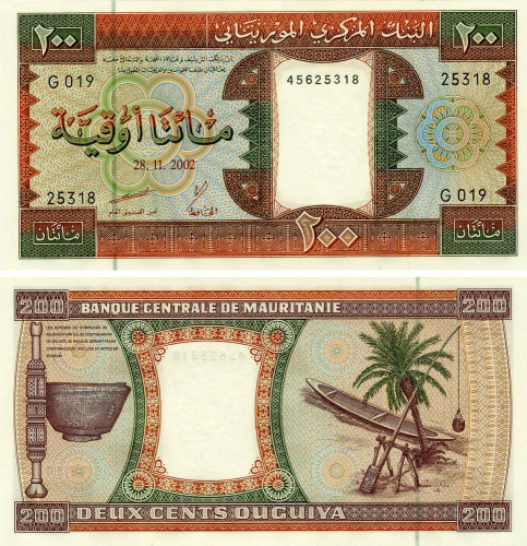 фото Мавритания 200 угий 2002 UNC (P5j)