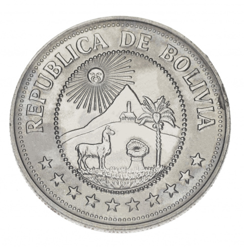 фото Боливия 5 боливиано 1980 AU-UNC