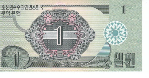 фото Северная Корея 1 вона 1988 UNC (P27)