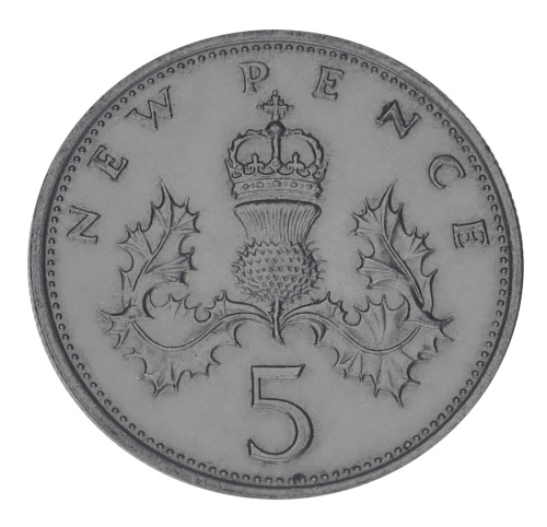 фото Великобритания 5 пенсов 1968 F-VF