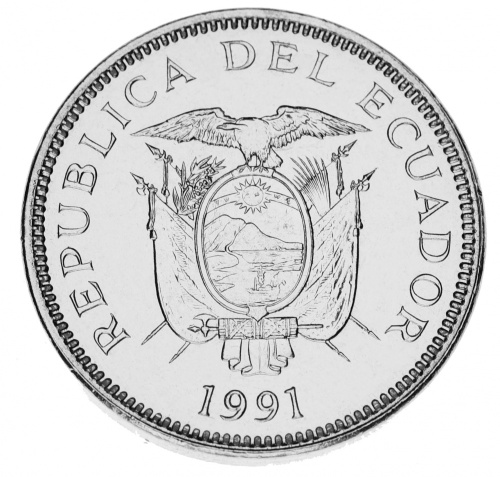 фото Эквадор 5 сукре 1991 UNC