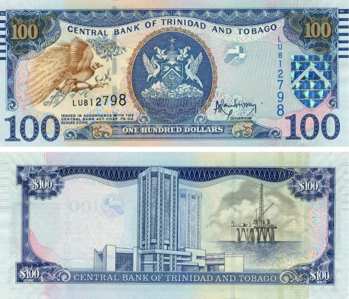 фото Тринидад и Тобаго 100 долларов 2006 UNC (P59)