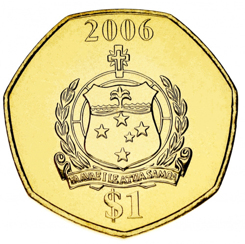 фото Самоа набор из 5 монет 2002-2010 UNC 5, 10, 20, 50 сене, 1 тала