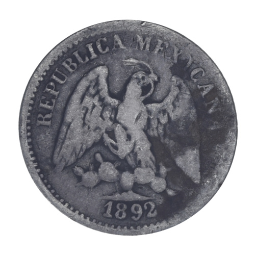 фото Мексика 5 сентаво 1892 Серебро F-VF