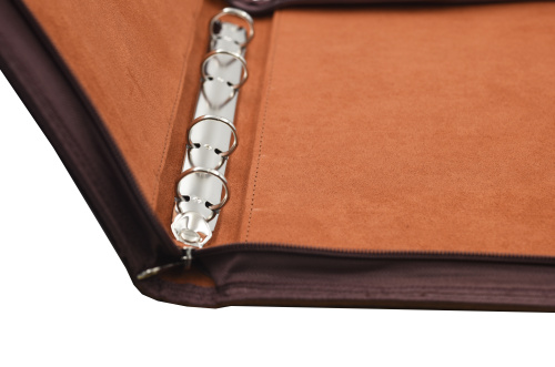 фото Папка-переплет OPTIMA Kurt (до 30 листов) для монет или банкнот, Обивка под кожу кофейный Leuchtturm