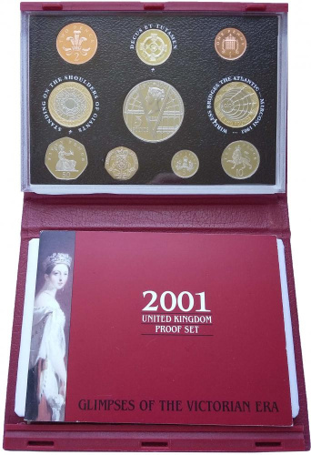 фото Великобритания набор из 10 монет 2001 Proof