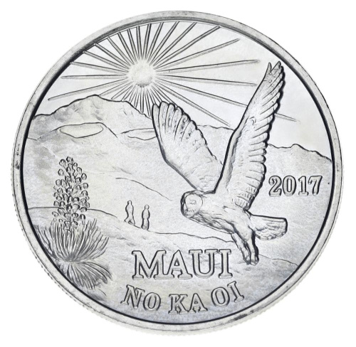 фото США Памятная медаль 2017 UNC Гаваи - Maui Trade dollar