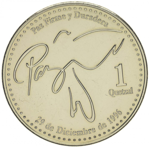фото Гватемала 1 кетсаль 2016 UNC (KM#284)