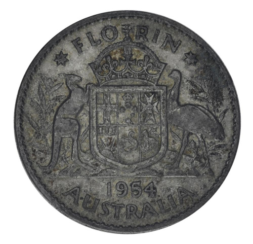 фото Австралия 1 флорин 1954 Серебро F-VF
