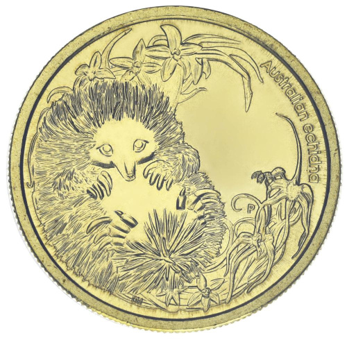 фото Австралия 1 доллар 2013 UNC Детская серия - Животное Ехидна