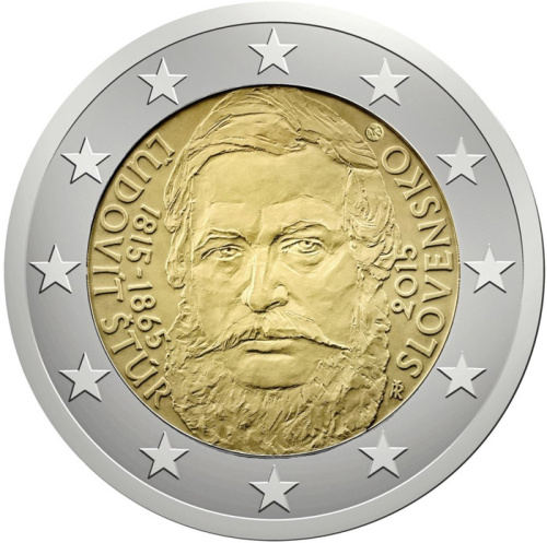 фото Словакия 2 евро 2015 «Людовик Штур» UNC