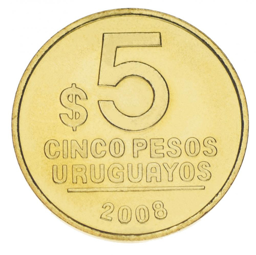 фото Уругвай 5 песо 2008 UNC
