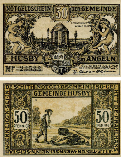 фото Германия Нотгельд  50 пфеннигов 1921 F-VF Хусби