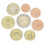фото Австрия набор из 8 монет евро 2019 UNC 1, 2, 5, 10, 20, 50 центов, 1, 2 евро