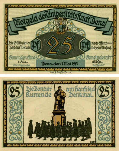 фото Германия Нотгельд  25 пфеннигов  1921  F-VF Йена
