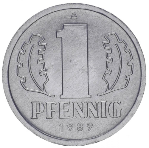 фото Германия 1 феннинг 1989 UNC (KM#105)