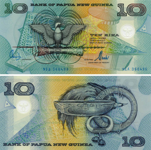 фото Папуа-Новая Гвинея 10 кина 2002 UNC (P26a)