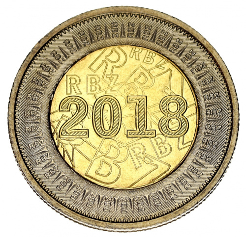 фото Зимбабве 2 доллара 2018 Биметалл UNC