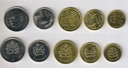фото Марокко набор из 5 монет 2002-2011 UNC