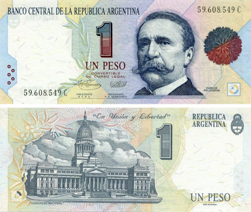 фото Аргентина 1 песо 1993 UNC (P339b)