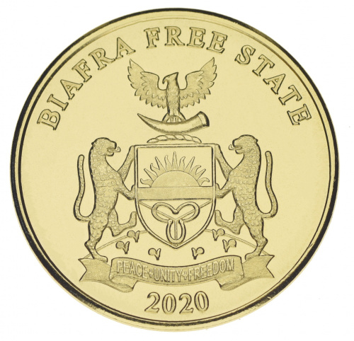 фото Биафра 10 шиллингов 2020 UNC Страус