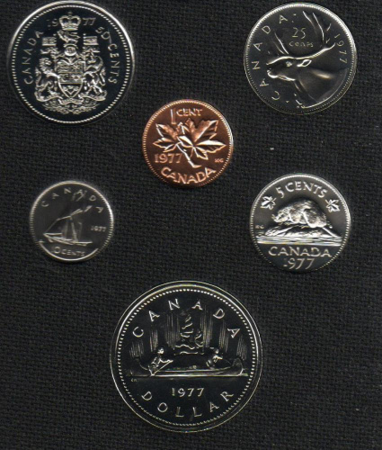 фото Канада набор из 6 монет 1977 UNC