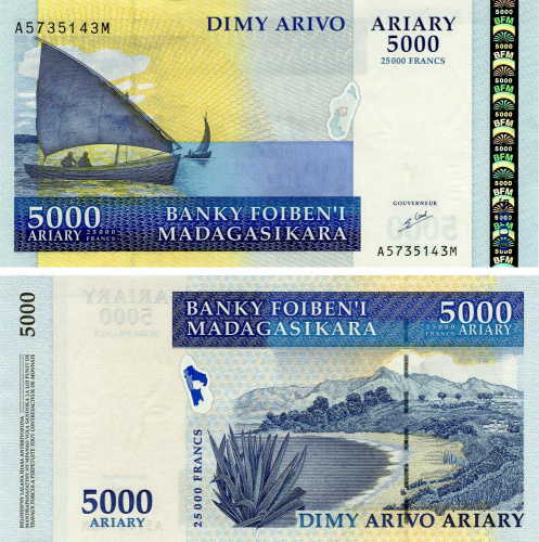 фото Мадагаскар 5000 ариари 2003 AU-UNC (P84)