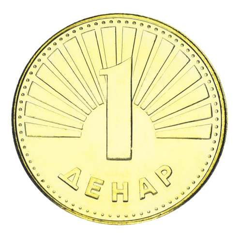 фото Македония 1 денар 2024 UNC Собака - Овчарка