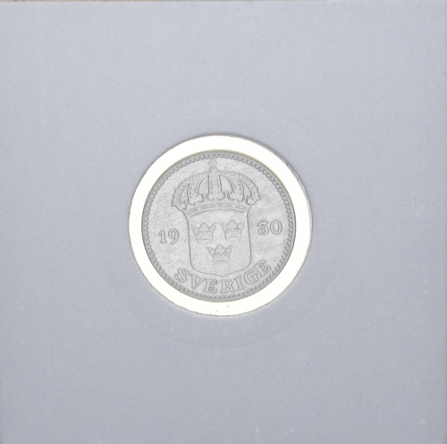 фото Швеция 25 эре 1930 Серебро F-VF