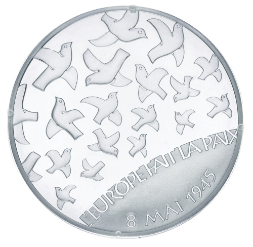 фото Франция 1,5 евро 2005 Серебро Proof 60 лет окончанию Второй мировой войны (Ag 900, 22,2 грамм)