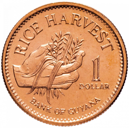 фото Гайана 1 доллар 1996 UNC (KM#50)