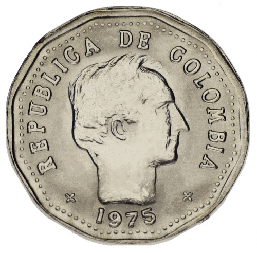 фото Колумбия 50 сентаво 1975 F-VF