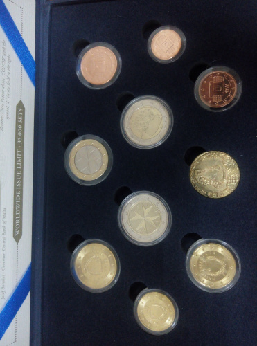 фото Мальта набор монет евро 2013 Proof в футляре (10 штук)