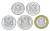 фото Сирия набор из 5 монет 1991-1996 UNC 1 лира, 2, 5, 10, 25 фунтов