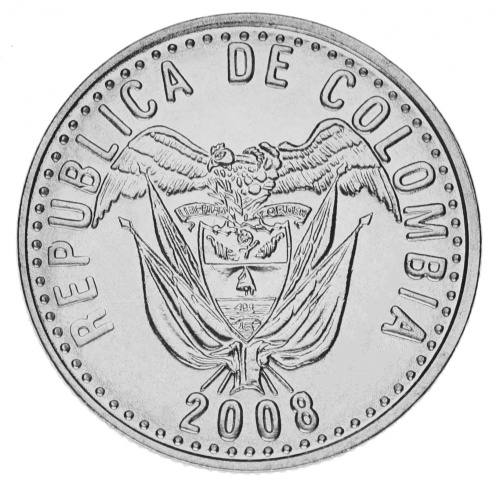фото Колумбия 50 песо 2008 AU-UNC
