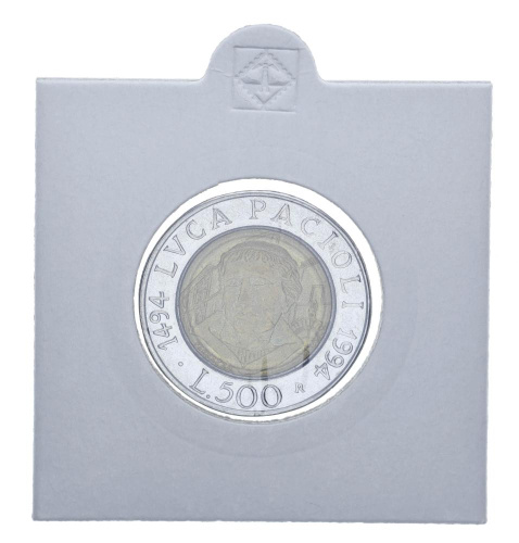 фото Италия 500 лир 1994 Биметалл "Лука Пачоли" UNC