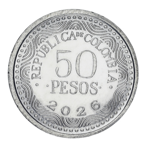 фото Колумбия 50 песо 2026 UNC Медведь