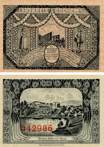 фото Германия Нотгельд  10 пфеннигов 1921  F-VF Кохем