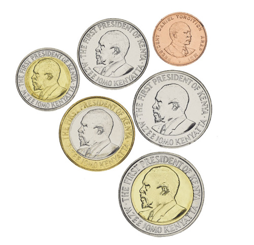 фото Кения набор из 6 монет 1995-2010 UNC 10, 50 центов, 1, 5, 10, 20 шиллингов