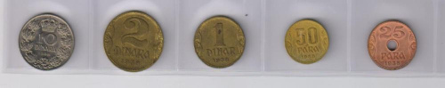 фото Югославия набор из 5 монет 1938 VF