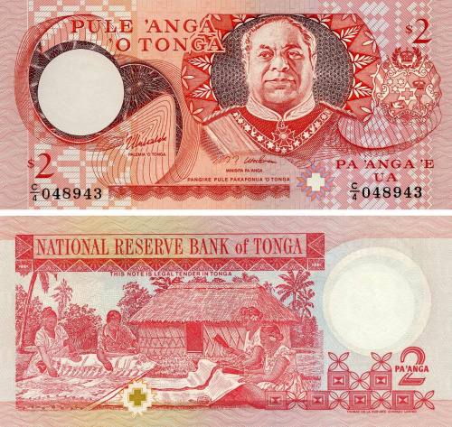 фото Тонга 2 паанга 1995 UNC (P32d)