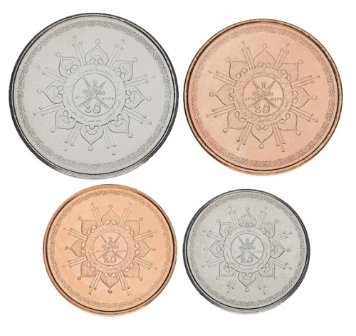 фото Оман набор из 4 монет 2015 UNC 5, 10, 25, 50 байза