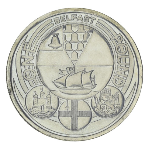 фото Великобритания 1 фунт 2010 UNC Белфаст