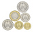 фото Джибути набор из 6 монет 1991-2013 UNC 5, 10, 20, 50, 100, 250 франков