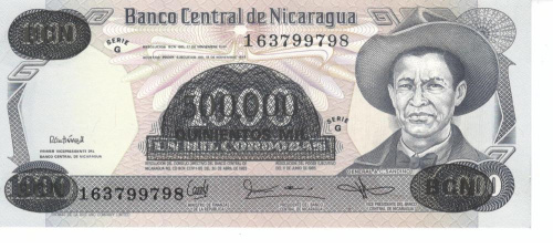 фото Никарагуа 500000 кордоб 1987 UNC