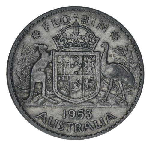 фото Австралия 1 флорин 1953 Серебро F-VF