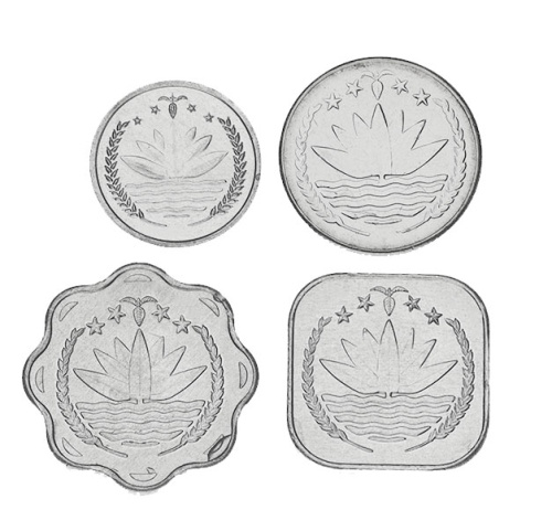 фото Бангладеш набор из 4 монет 1974-2013 AU-UNC 1, 5, 10, 25 пойша